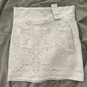 bebe callie textured mini skirt NWT S